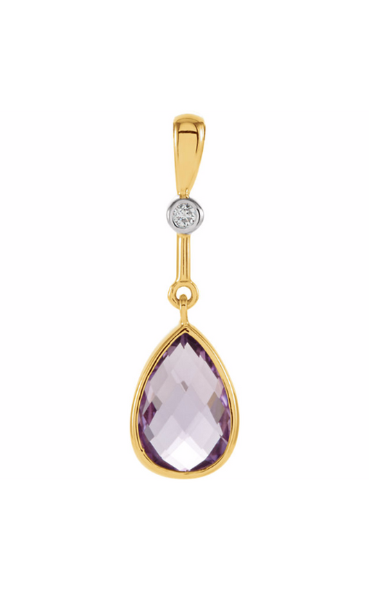 14K Yellow Gold Gemstone Necklace