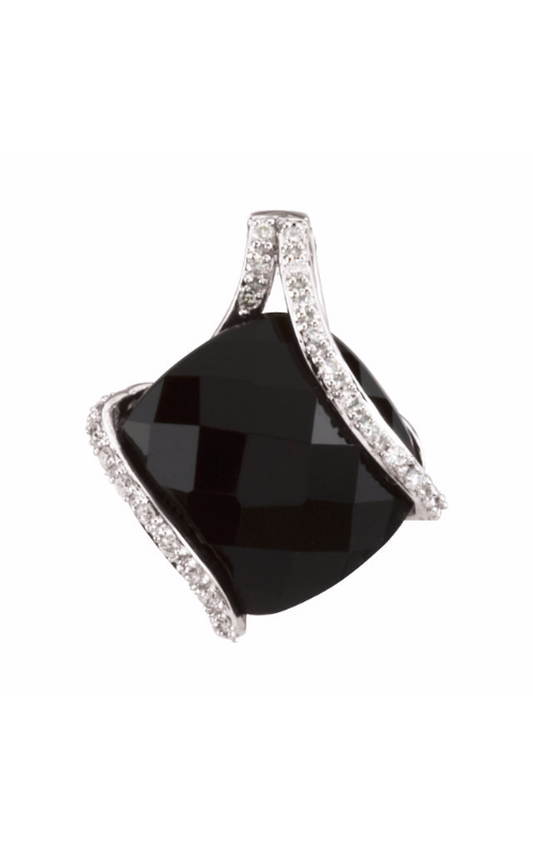 14K White Gold Gemstone Necklace