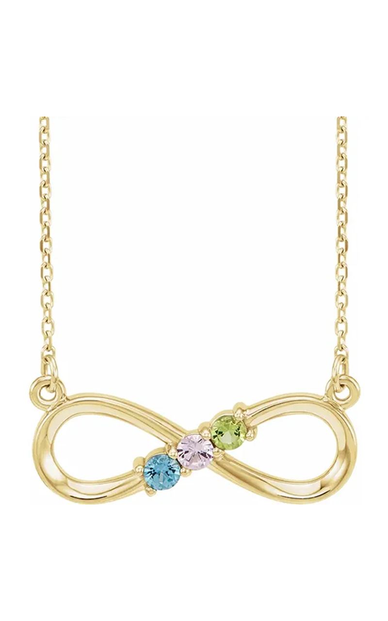 14K Yellow Gold Gemstone Necklace