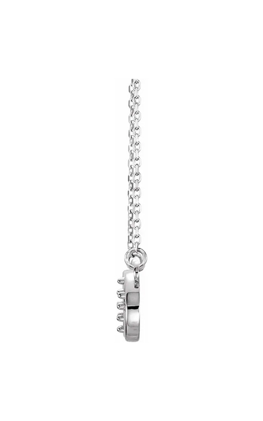 14K White Gold Gemstone Necklace
