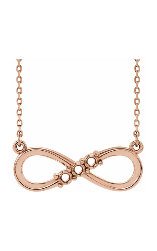 14K Rose Gold Gemstone Necklace