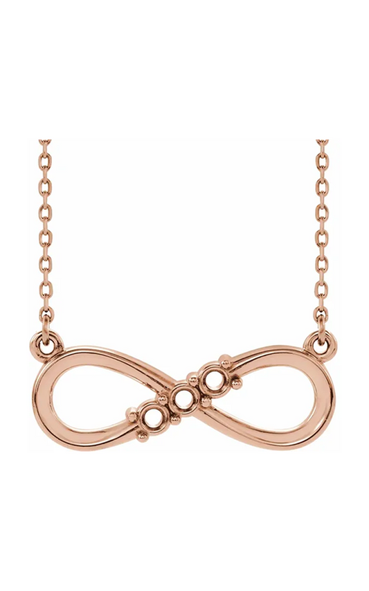 14K Rose Gold Gemstone Necklace