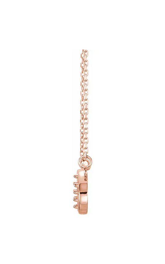 14K Rose Gold Gemstone Necklace