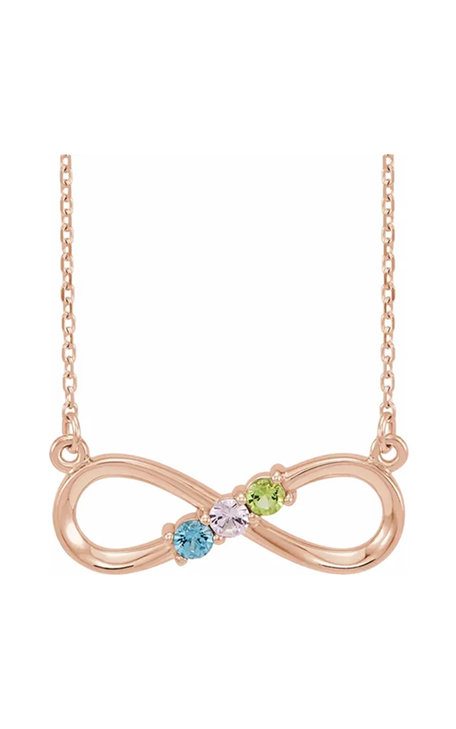 14K Rose Gold Gemstone Necklace