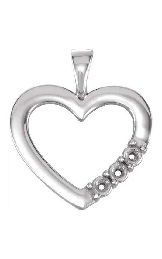 14K White Gold Gemstone Necklace