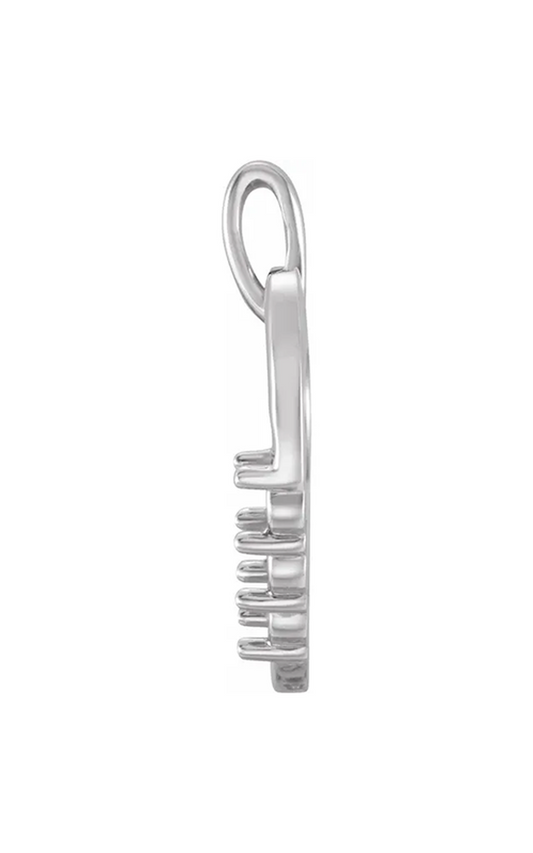 14K White Gold Gemstone Necklace