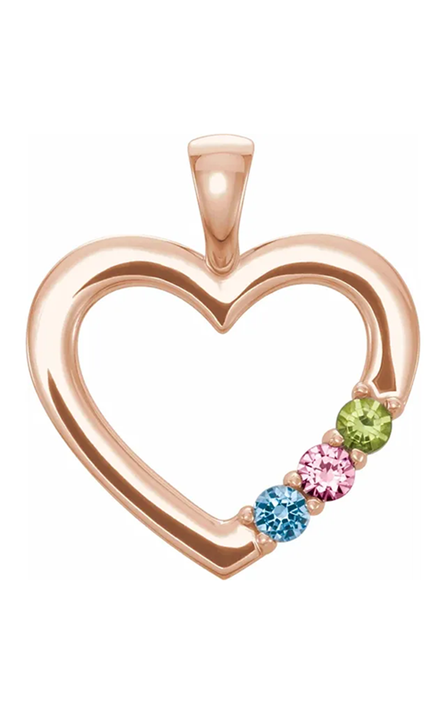 14K Rose Gold Gemstone Necklace