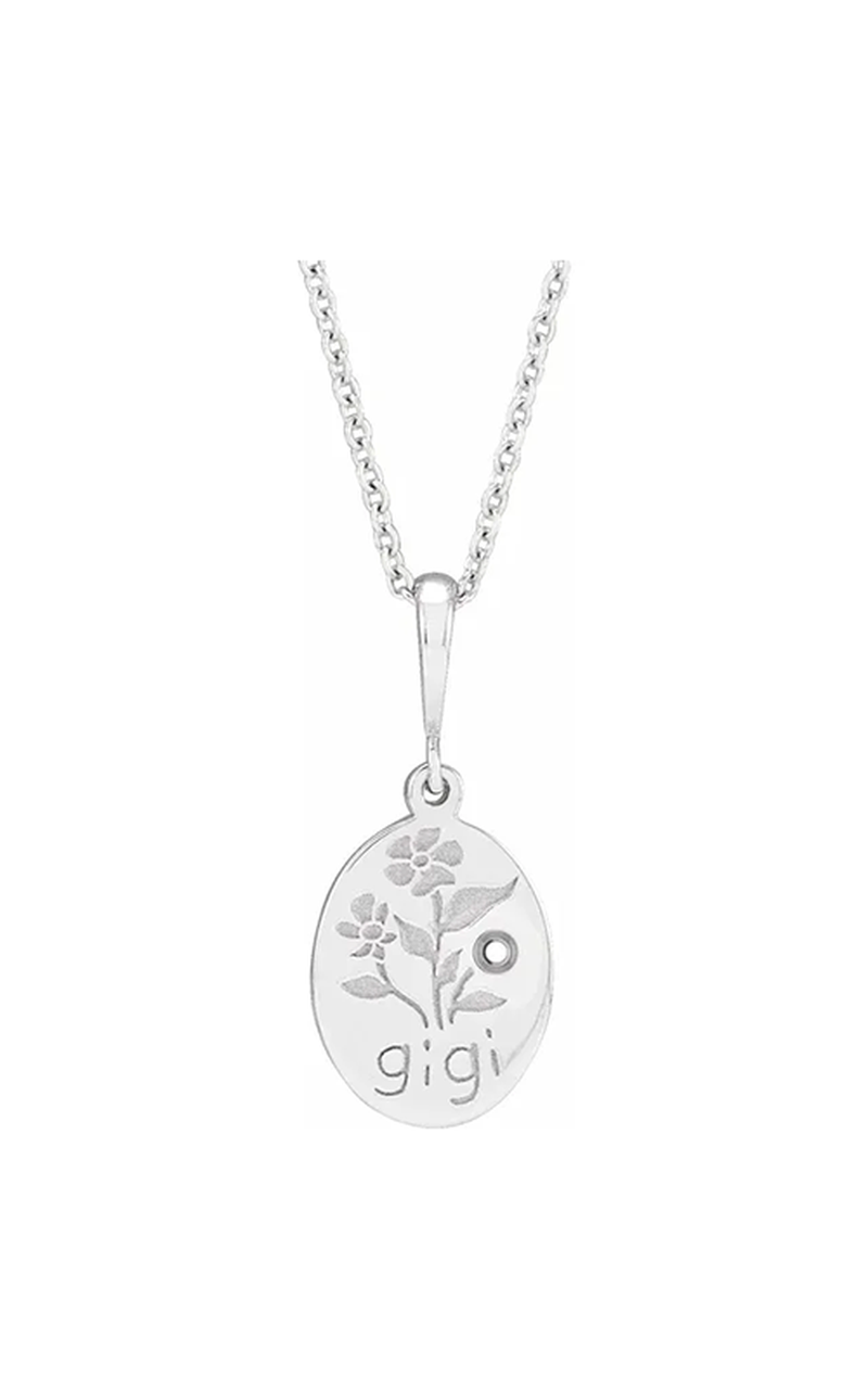 14K White Gold Gemstone Necklace