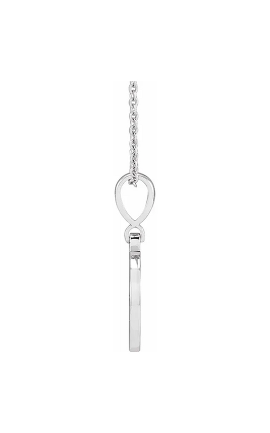 14K White Gold Gemstone Necklace