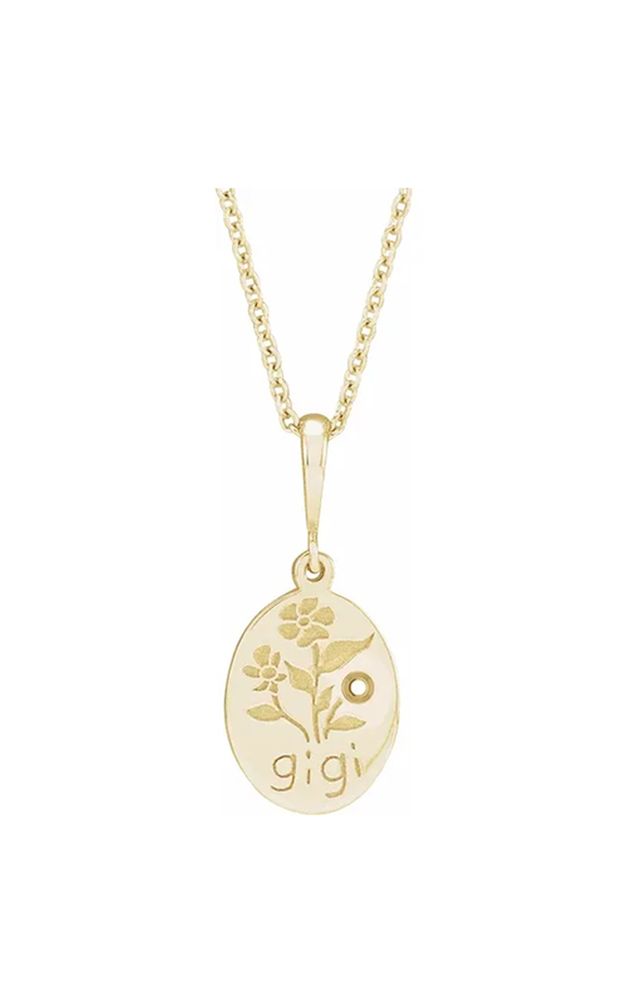 14K Yellow Gold Gemstone Necklace