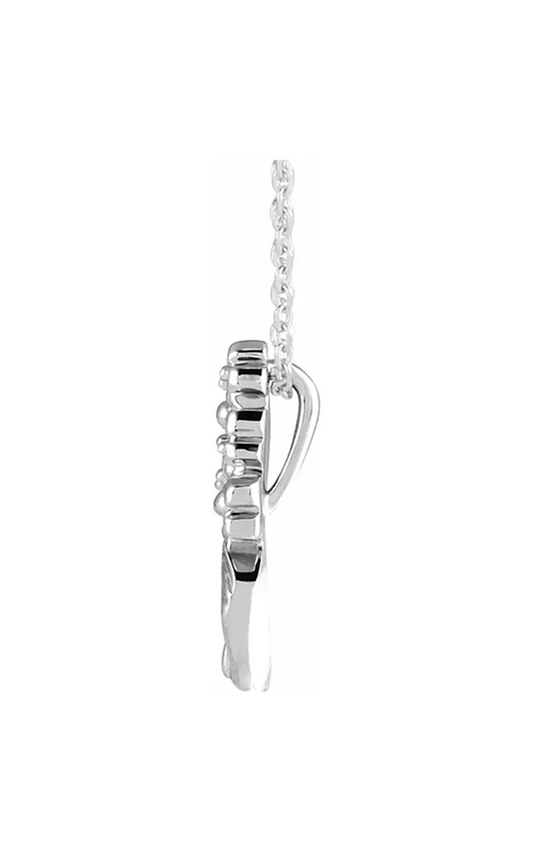 14K White Gold Gemstone Necklace