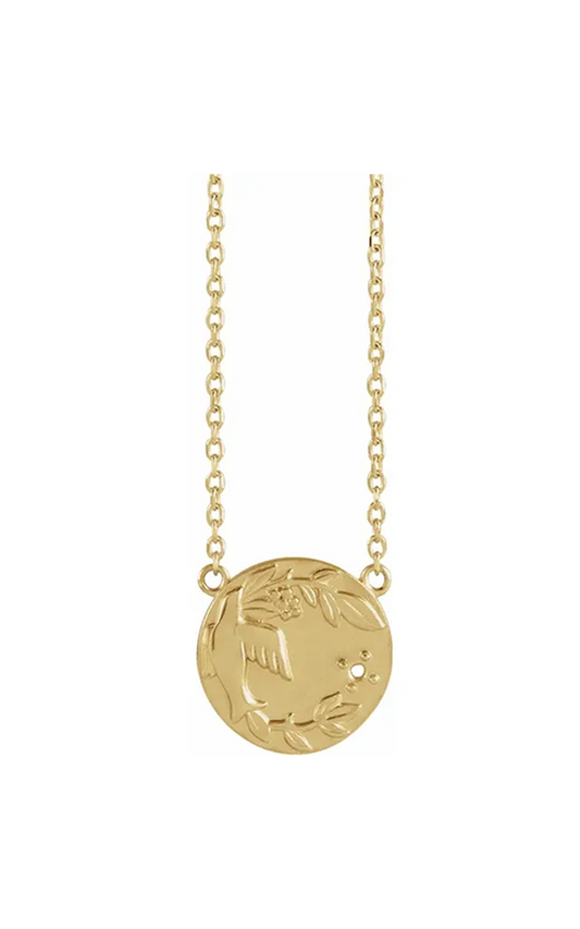 14K Yellow Gold Gemstone Necklace