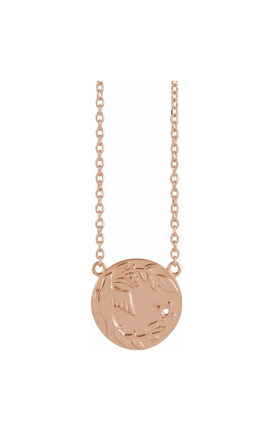 14K Rose Gold Gemstone Necklace
