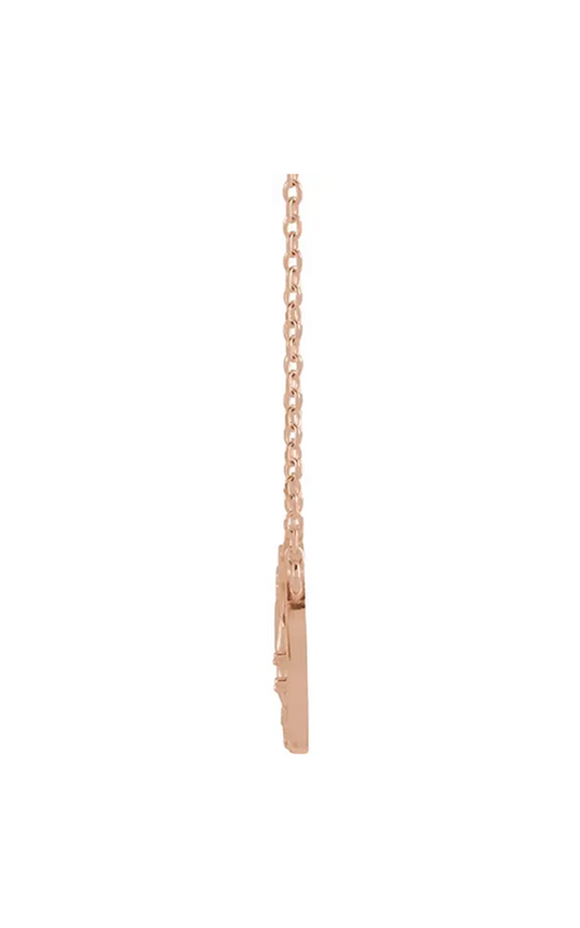 14K Rose Gold Gemstone Necklace