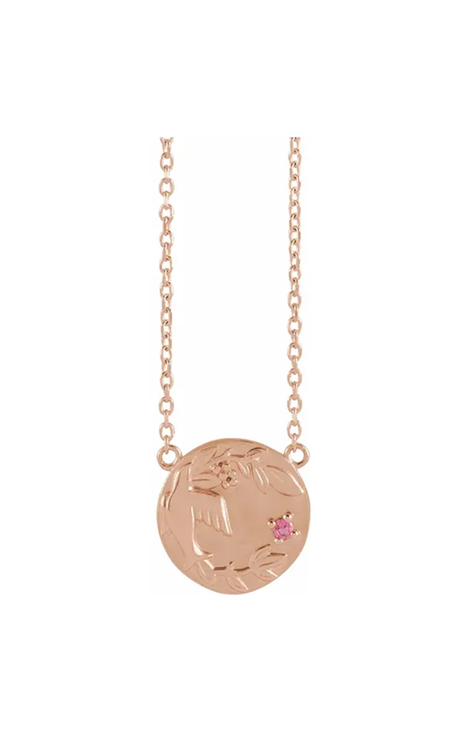 14K Rose Gold Gemstone Necklace