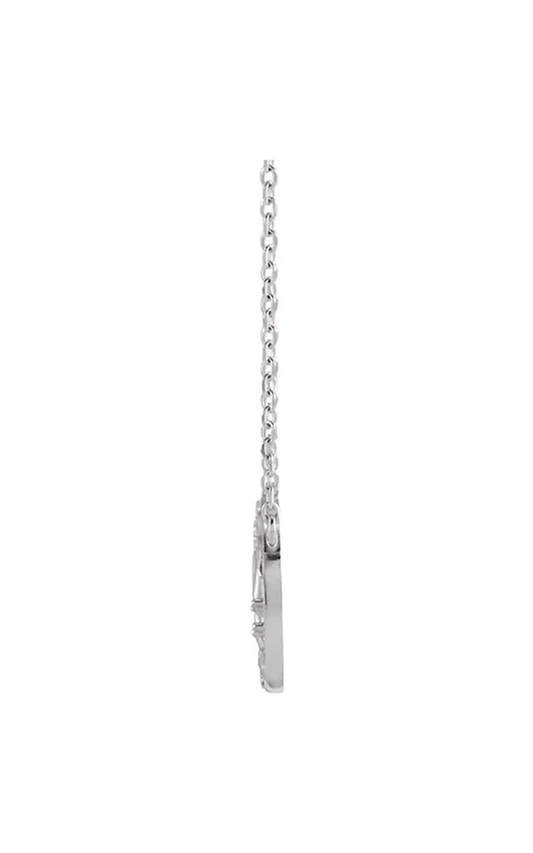 14K White Gold Gemstone Necklace