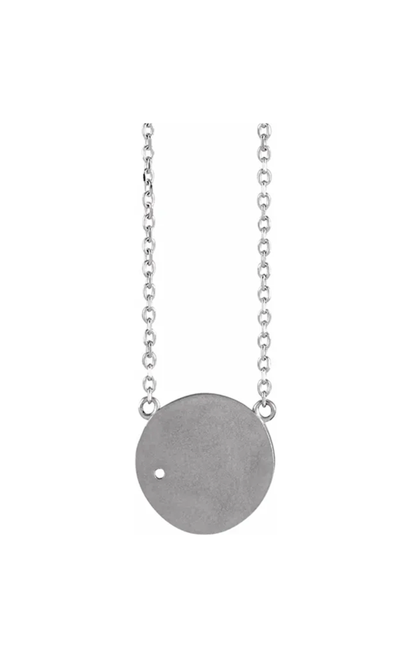 14K White Gold Gemstone Necklace