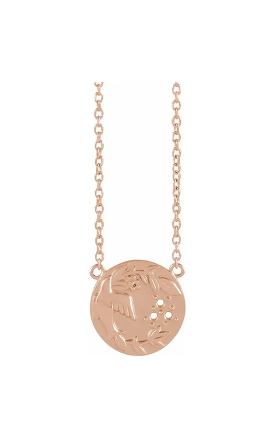 14K Rose Gold Gemstone Necklace