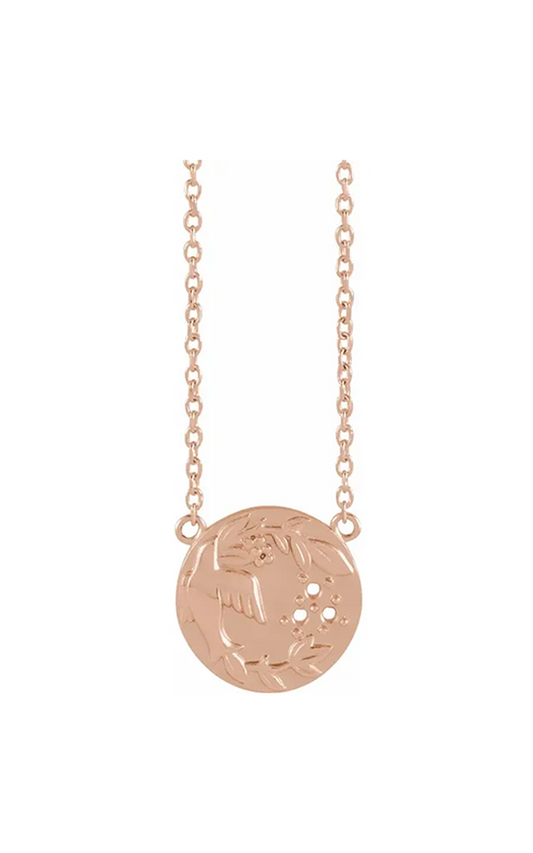 14K Rose Gold Gemstone Necklace