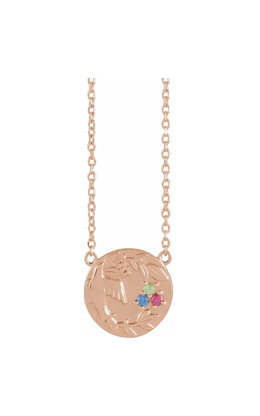 14K Rose Gold Gemstone Necklace