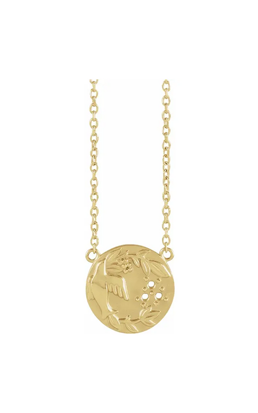 14K Yellow Gold Gemstone Necklace