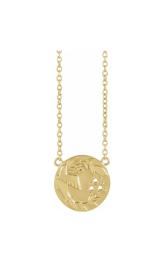 14K Yellow Gold Gemstone Necklace