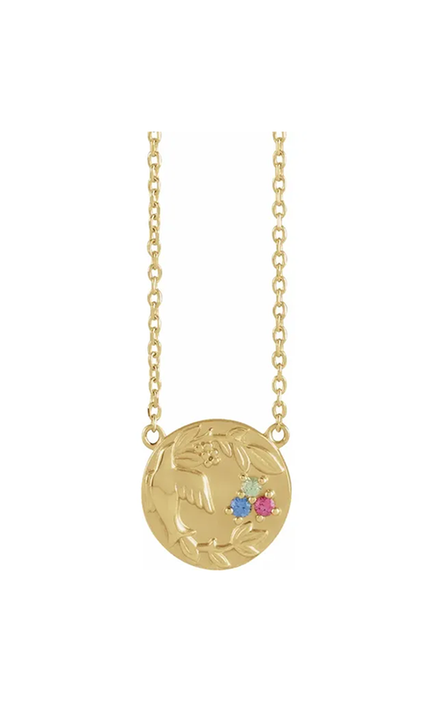 14K Yellow Gold Gemstone Necklace