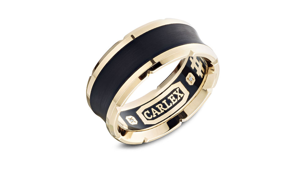 Carlex Yellow Gold Men's Wedding Band