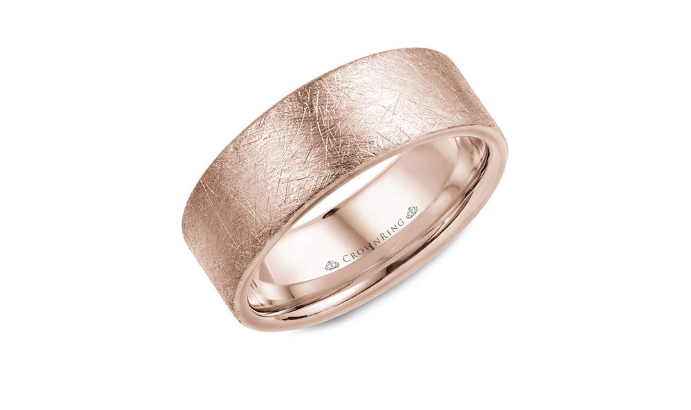 CrownRing Rose Gold Men's Wedding Band