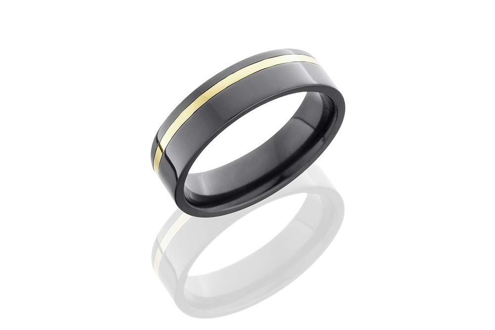 Lashbrook Zirconium Wedding Band