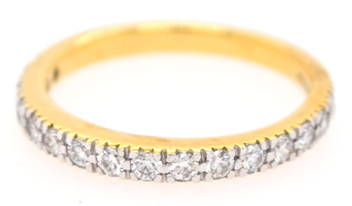 MILANJ Diamonds yellow gold and diamond wedding band for ladies